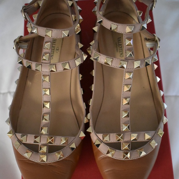 Valentino Rockstud Ballerina Flat - Picture 1 of 5